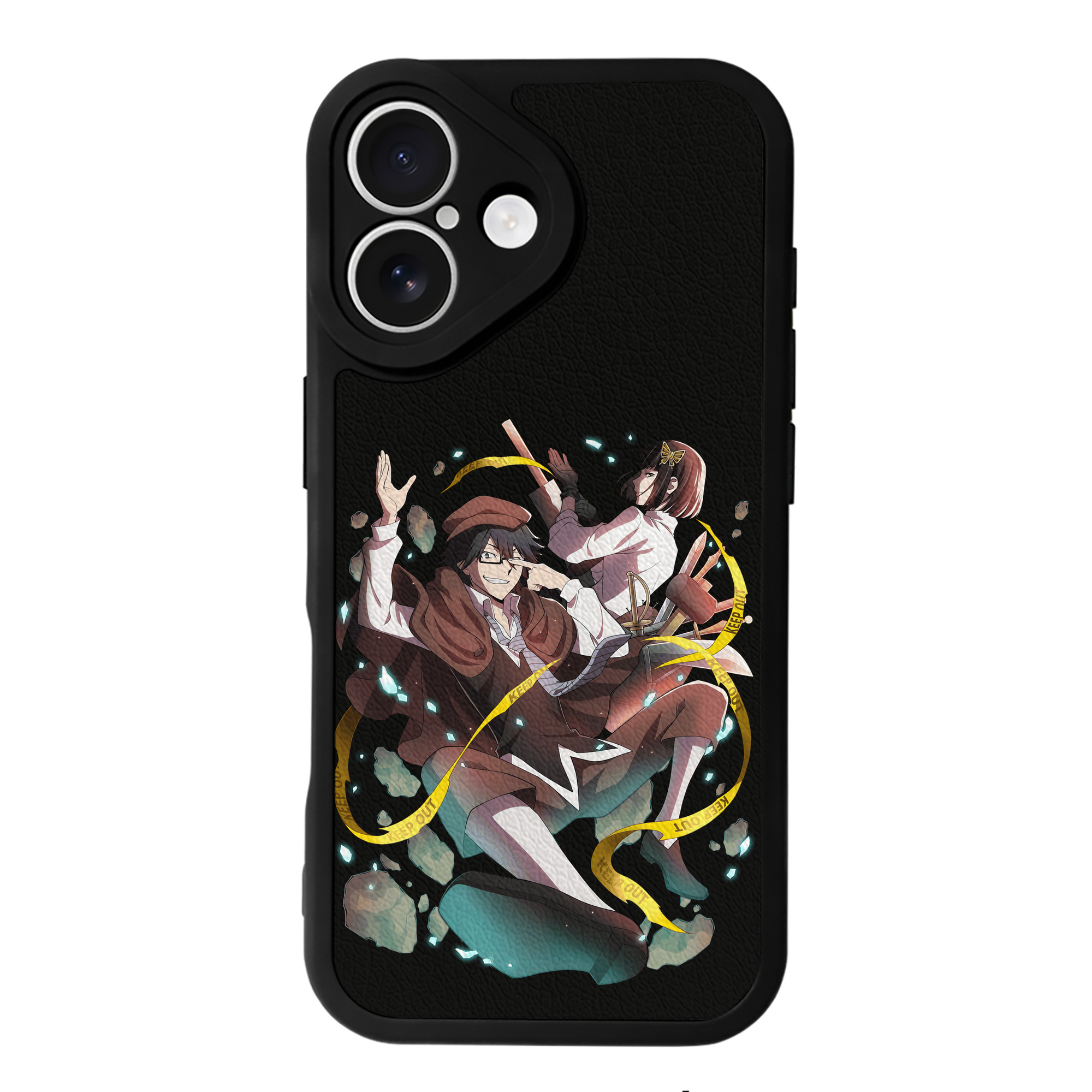 （画像用） 文豪ストレイドッグス Bungo Stray Dogs 【iPhone 16シリーズ対応】シリコンスマホケース（レザー調） 材質：シリコン